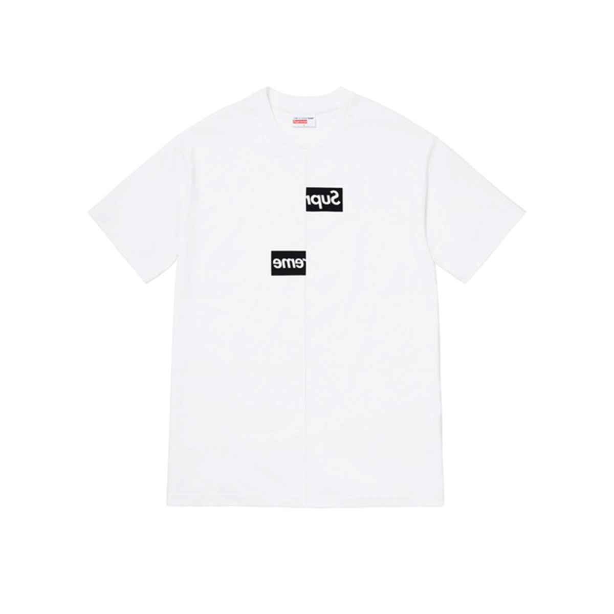 Supreme x Comme des Garçons CDG SHIRT Split Box Logo T-Shirt Tee White ...