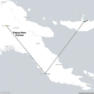 tourhub | Crooked Compass | Mount Hagen Festival &#038; West New Britain | Tour Map