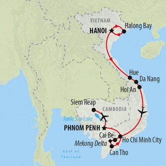 tourhub | On The Go Tours | Journey to Angkor Wat - 15 days | Tour Map