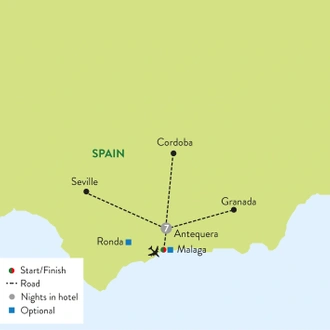 tourhub | Travelsphere | A Week in Andalucia | Tour Map