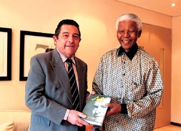 Ali with Nelson Mandela