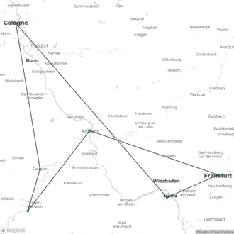 tourhub | A-ROSA River Cruises | Main & Moselle Experience | Tour Map