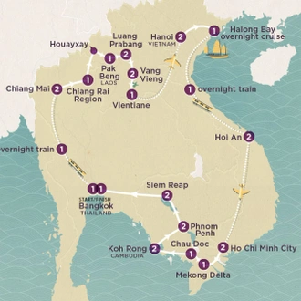 tourhub | Topdeck | Play & Pause: Great Southeast Asia 2024-25 | Tour Map
