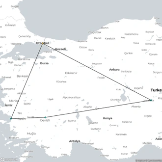 tourhub | Fez Travel | 2025 - Turkey Beauty Tour | Tour Map