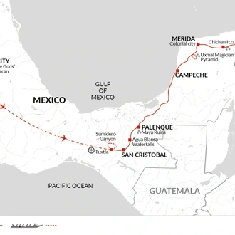 tourhub | Explore! | Highlights of Mexico | Tour Map