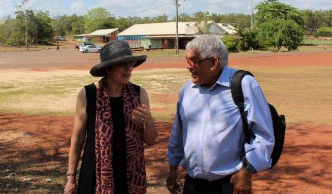 Photo of Margaret White and Mick Gooda in the Northern Territory