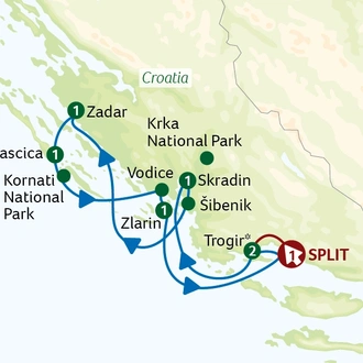 tourhub | Titan Travel | Adriatic Coastal Explorer | Tour Map