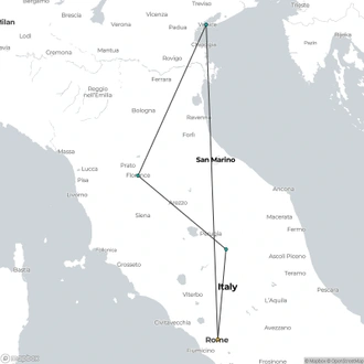 tourhub | ESKAPAS | Northern Italy: Venice to Rome (Small Group) | Tour Map