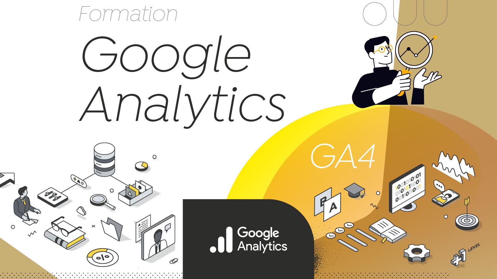 Représentation de la formation : Débuter avec Google Analytics