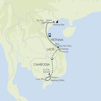 tourhub | Exodus | Trails of Vietnam | Tour Map