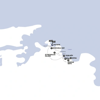 tourhub | Contiki | Turkish Sailing | 2026 | Tour Map