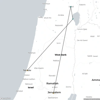 tourhub | Consolidated Tour Operators | Holyland Español (Llegada Jueves) | Tour Map