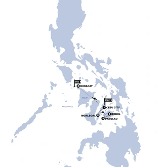 tourhub | Contiki | Philippines Island Hopping East | Tour Map