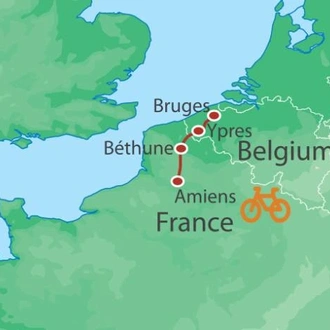 tourhub | UTracks | Cycle the Western Front | Tour Map