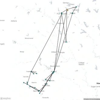 tourhub | Travelling Time | Texas Time | Tour Map