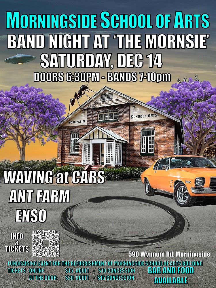 Poster for band night at the Mornsie