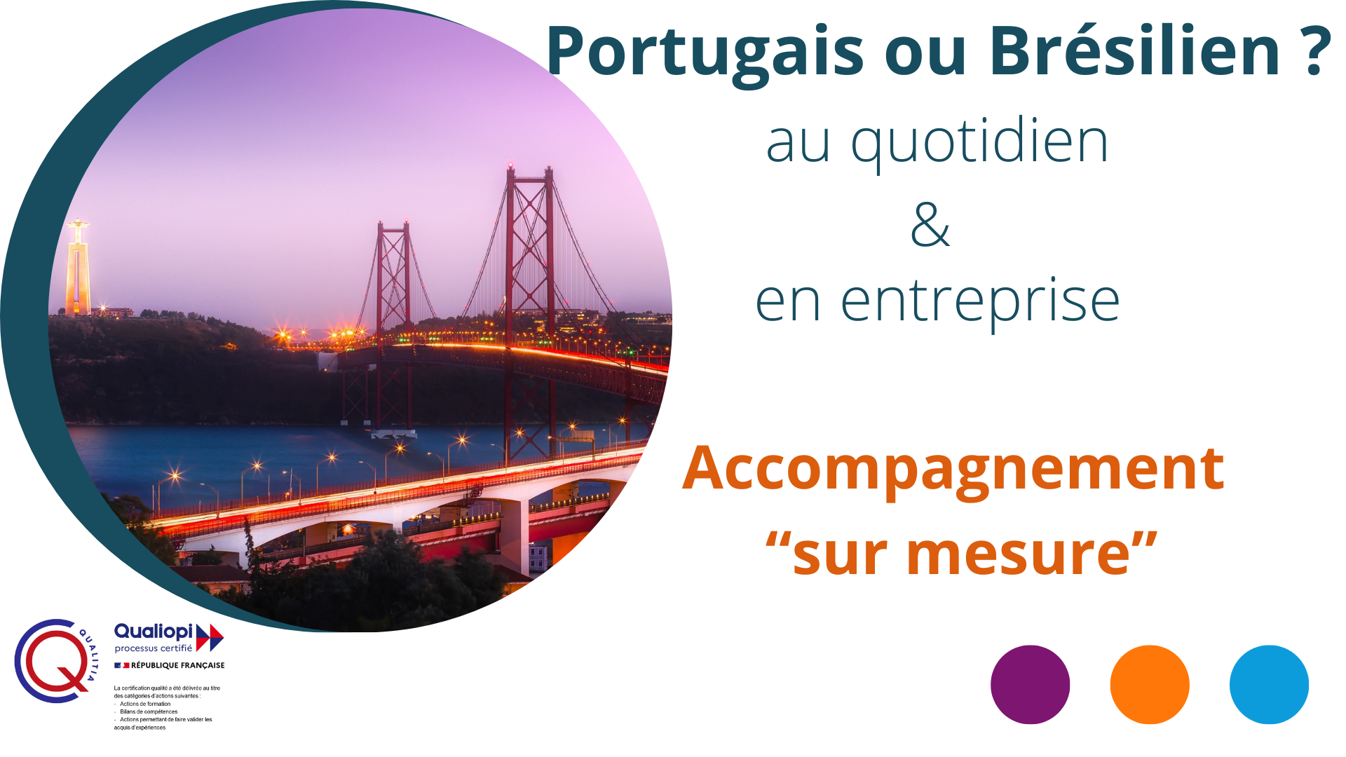 Représentation de la formation : Portugais ou Brésilien ? Votre formation personnalisée selon vos besoins