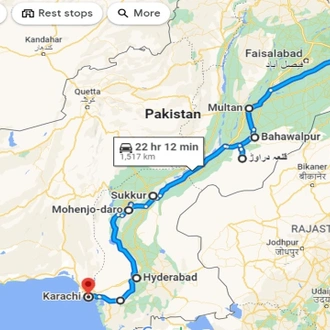 tourhub | Gypsy Traces & Tours Pvt Ltd | Pakistan Heritage Sites Tour | Tour Map