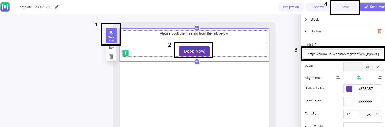 Integrate Zoom Webinar Registration form with Mailmodo