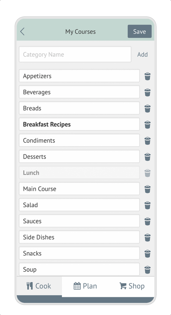Customize Your Digital Recipe Book Through The Recipe Settings Page