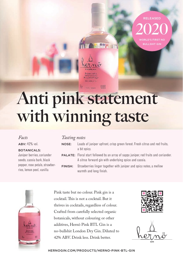 Anti pink statement with winning taste