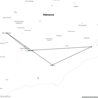 tourhub | Today Voyages | Atlas Mountains - Tracks of the Nomads, Spanish-speaking guide | Tour Map