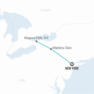 tourhub | Bamba Travel | Niagara Falls Experience 2D/1N (from New York) | Tour Map
