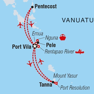 tourhub | Intrepid Travel | Vanuatu Expedition & Land Diving Festival | Tour Map