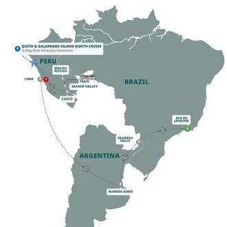 tourhub | Trafalgar | South America Revealed | Tour Map