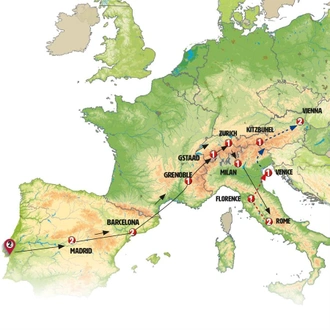 tourhub | Europamundo | The South European Line | Tour Map