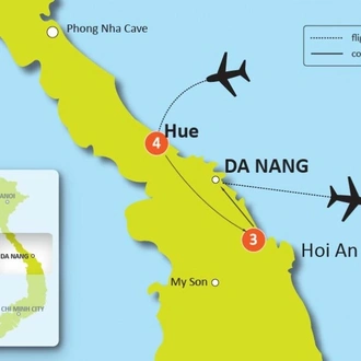 tourhub | Tweet World Travel | 8-Day Vietnam Yoga & Wellness Luxury Vacation | Tour Map