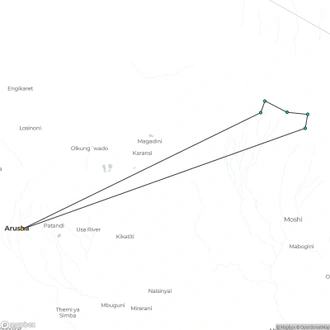 tourhub | ARP Travel Group | Machame Route, Gold Level Premium Climb (On Request) | Tour Map