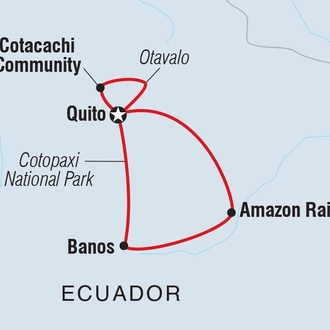 tourhub | Intrepid Travel | Ecuador Highlands  | Tour Map