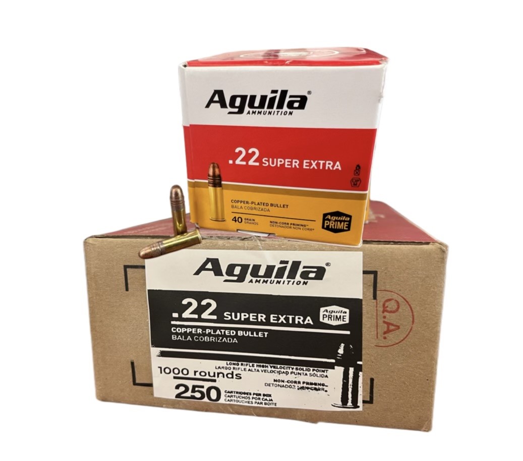 22 Long Rifle - Aguila Super Extra High Velocity 40 Grain Copper Plated ...