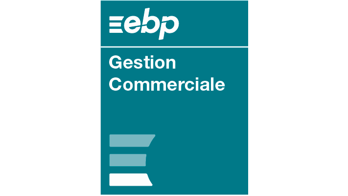 Représentation de la formation : EBP GESTION COMMERCIALE PRO et ACTIV - REGLEMENTS/COMPTABILITE - 2x3H30