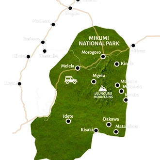 tourhub | Spider Tours And Safaris | 2 DAYS SAFARI IN MIKUMI NATIONAL PARK | Tour Map