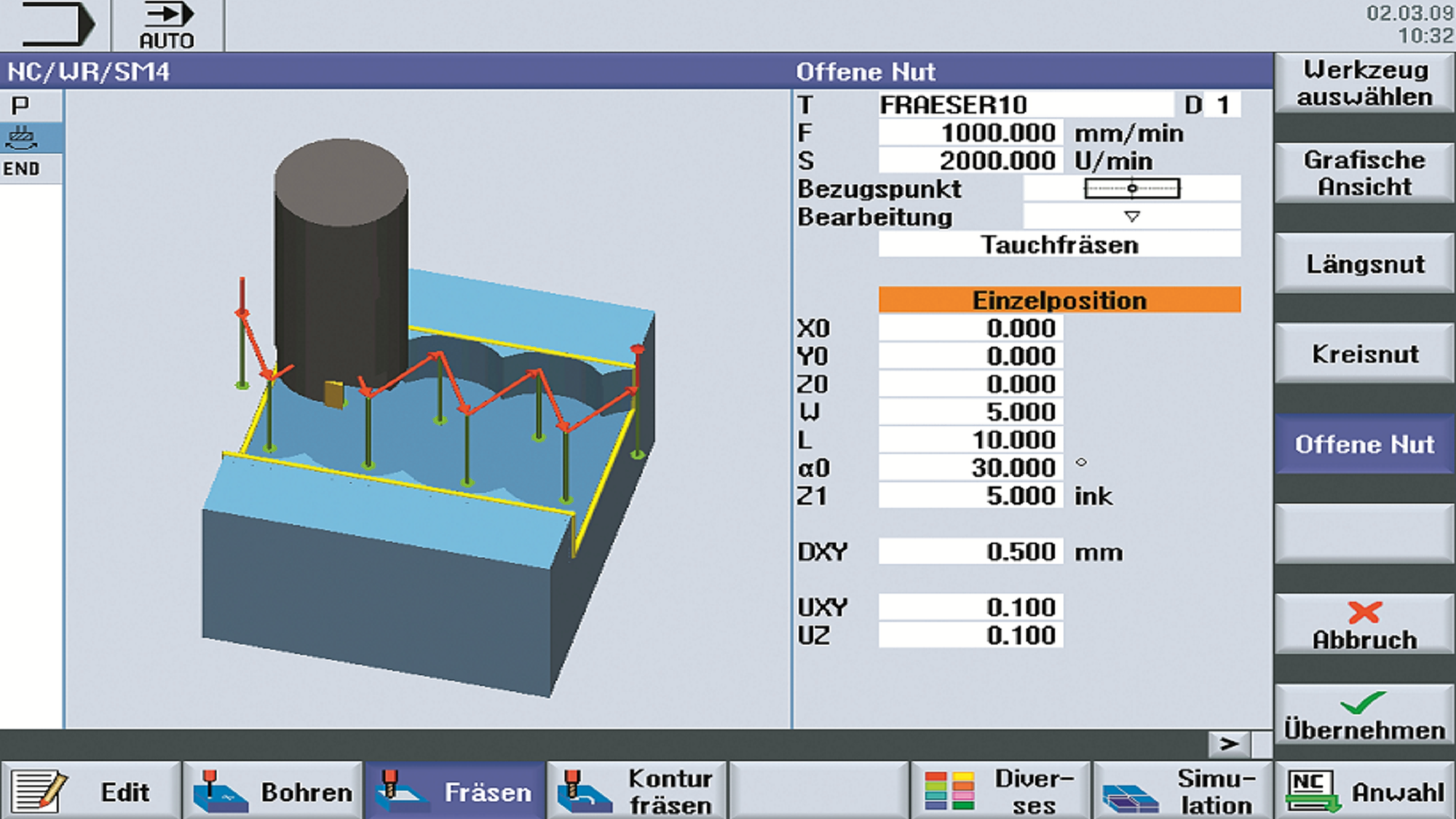 Représentation de la formation : SINUMERIK 8XXD - HMi Operate - ProgramGuide - CYCLES DE FRAISAGE 