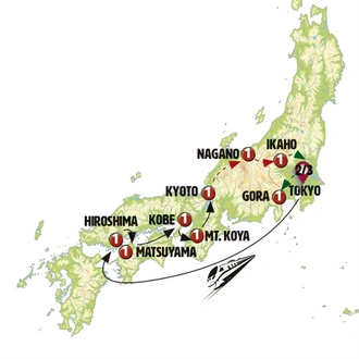 tourhub | Europamundo | Capitals of Japan | Tour Map