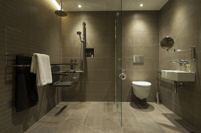 Accessible bathroom by Motionspot in private home