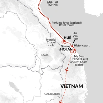 tourhub | Explore! | Cycle Vietnam | Tour Map