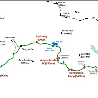 tourhub | Sherpa Expedition & Trekking | Sherpani col Trekking | Tour Map