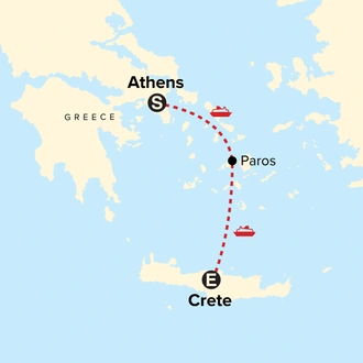 tourhub | G Adventures | Greece Family Journey: Stories of the Past | Tour Map