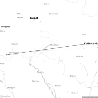 tourhub | Liberty Holidays | Major Buddhist Sites including Ramgram Stupa tour in Nepal | Tour Map