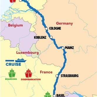 tourhub | Europamundo | Treasures of the Rhine from Basel Crucevita Superior Deluxe Balcony | Tour Map