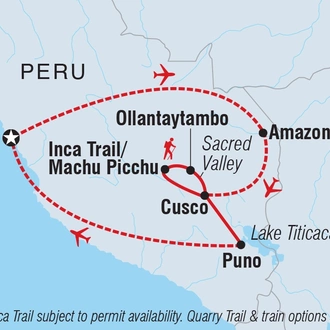 tourhub | Intrepid Travel | Real Peru | Tour Map