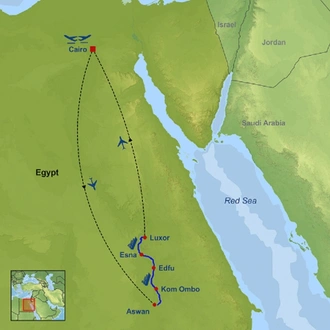 tourhub | Indus Travels | Luxury on the Nile | Tour Map