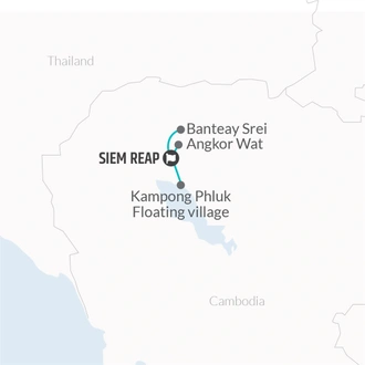 tourhub | Bamba Travel | Angkor Wat & Local Life Experience 3D/2N | Tour Map