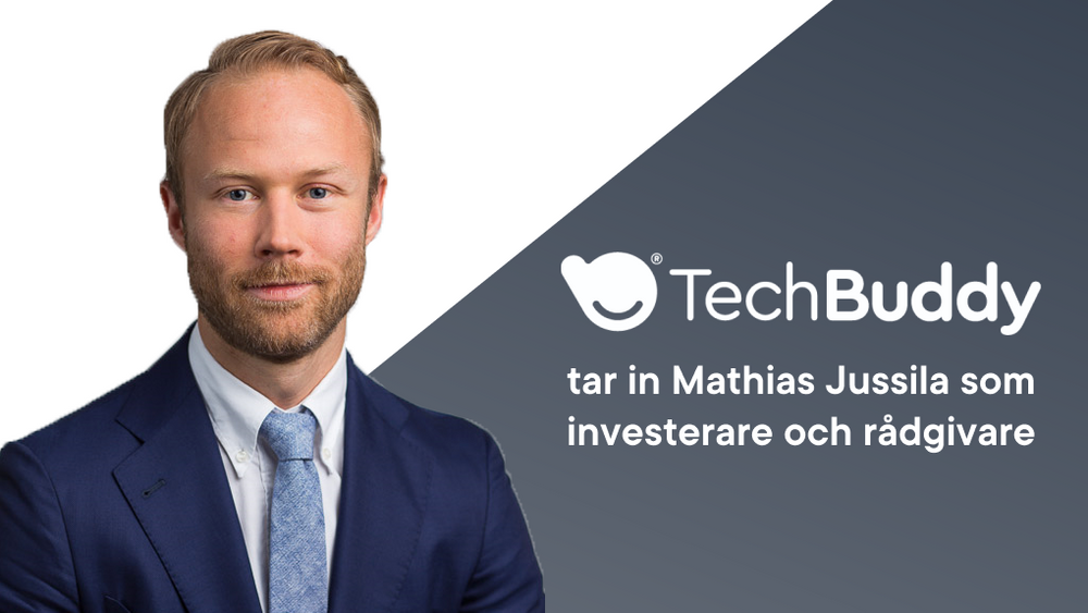 TechBuddy tar in Mathias Jussila som investerare och rådgivare.