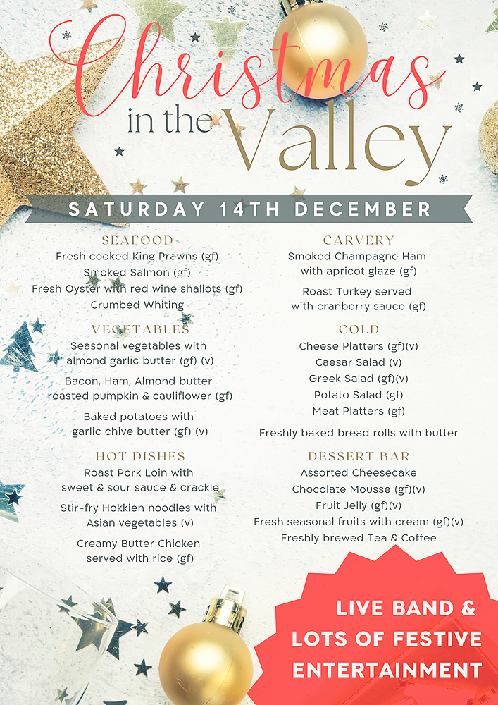 Christmas in the Valley Buffet Menu