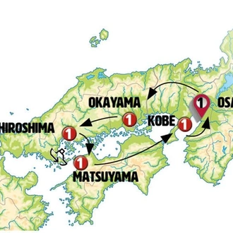 tourhub | Europamundo | South Japan Express | Tour Map